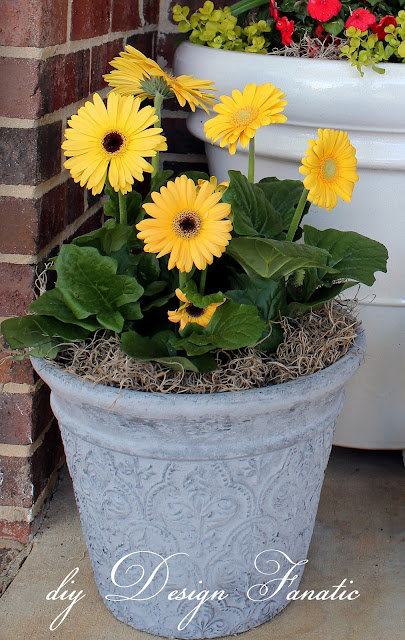 front porch, porch makeover, Spring, Flower pots