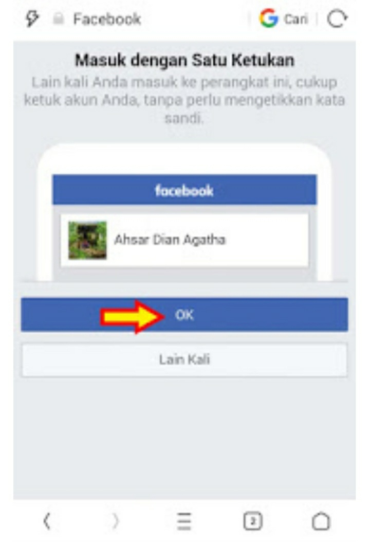 Login facebook lama