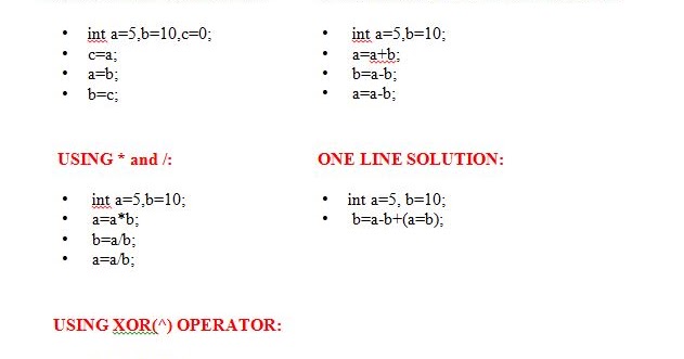 Swap Two Number - Engineersiq