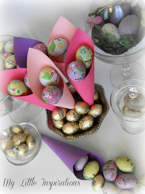 Chocolate eggs cones