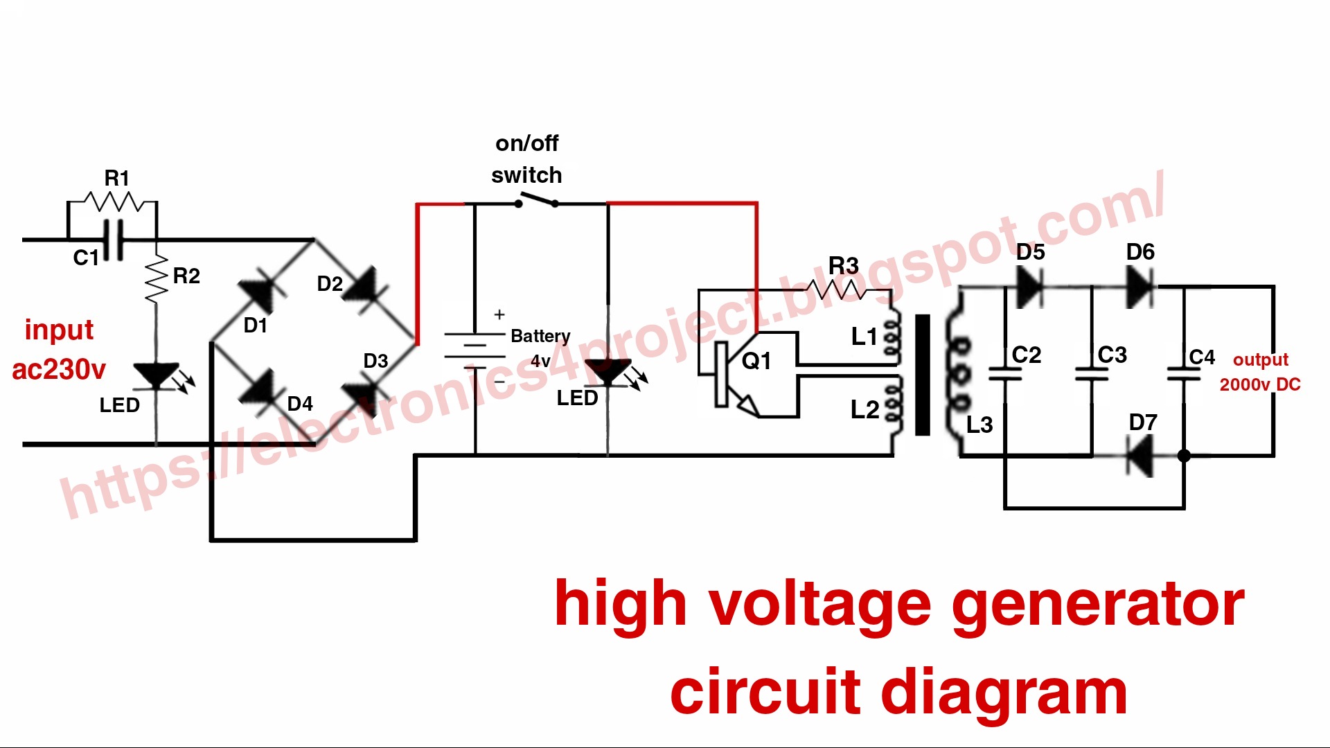 high voltage generator circuit diagram