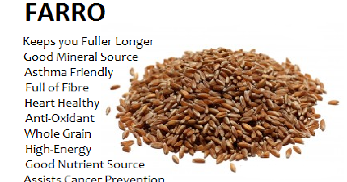 Medical and Health Science Health benefits of Farro!!