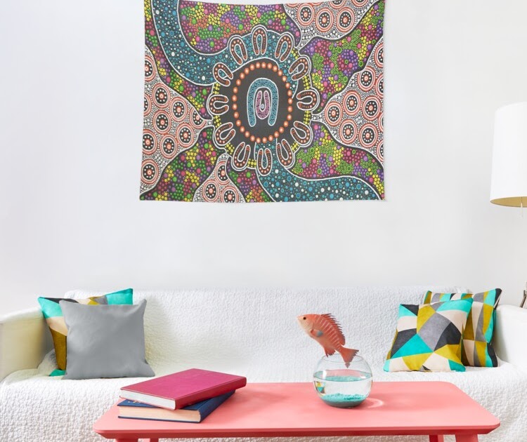 redbubble tapestry Australian Aboriginal Art Tapestry