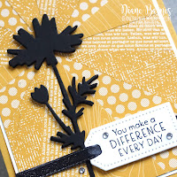 Handmade any occasion sunburst-starburst technique card using Stampin Up Inspired Thoughts stamps & bundle, Meadow dies and Tailor Made Tags dies. Card by Di Barnes - Independent Demonstrator in Sydney Australia - colourmehappy - sydneystamper - 2021 annual catalogue - patterned paper techniques