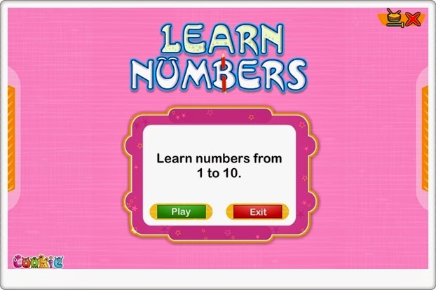 "Learn numbers" (Juego de números en inglés del 1 al 10)