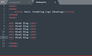 HTML Basic Formating Tags