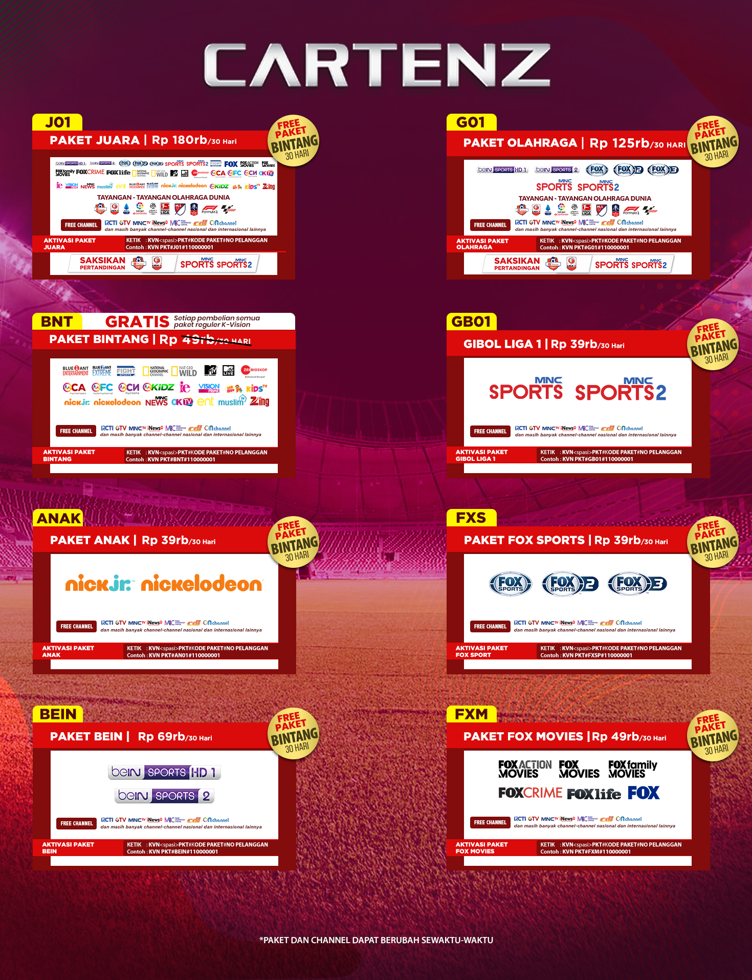 Brosur KVision Bromo dan Cartenz , KVision GOL, Brosur