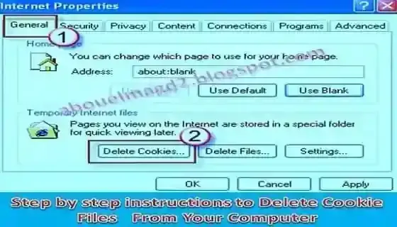 Step-by-step instructions for deleting cookies from your PC Step-by-step instructions for deleting cookies from your PC