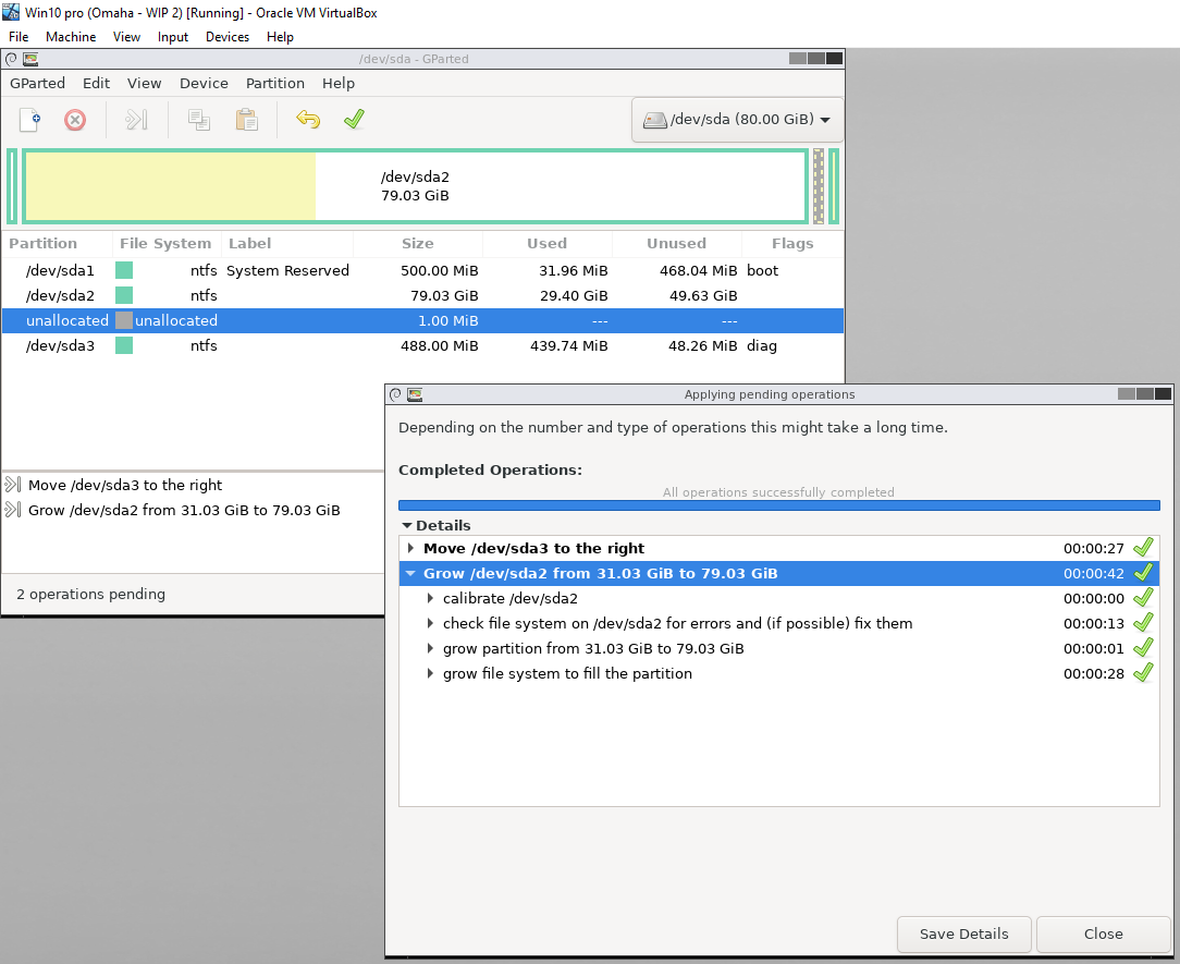 How to resize VirtualBox snapshots hard disk (no cloning required