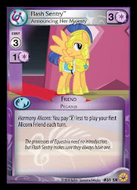 My Little Pony Flash Sentry, Announcing Her Majesty Friends Forever CCG Card