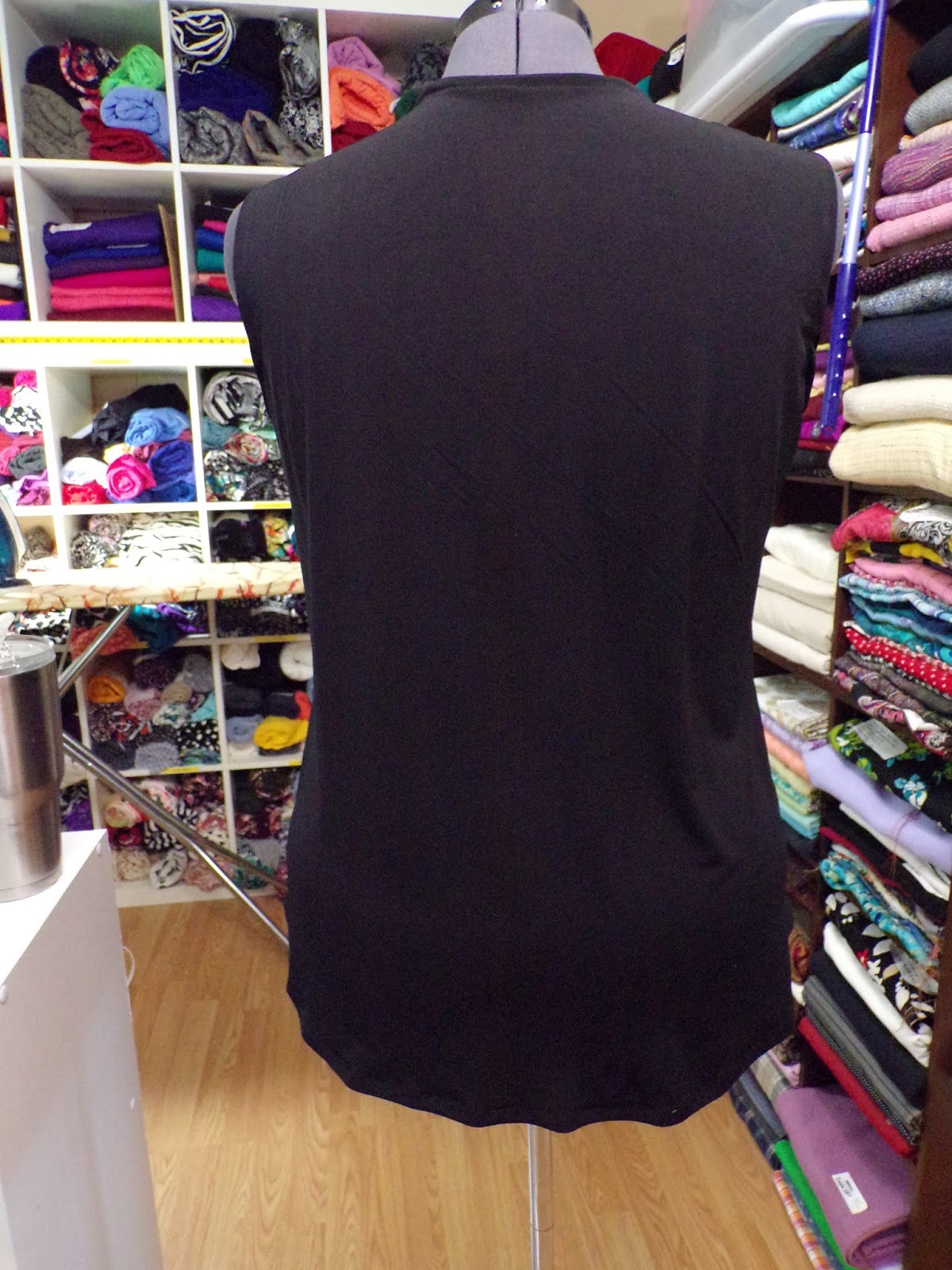 Sew Plus: McCall 7193 Black ITY Knit Top