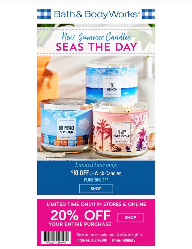 Life Inside the Page Bath & Body Works Today's Email June 2, 2019
