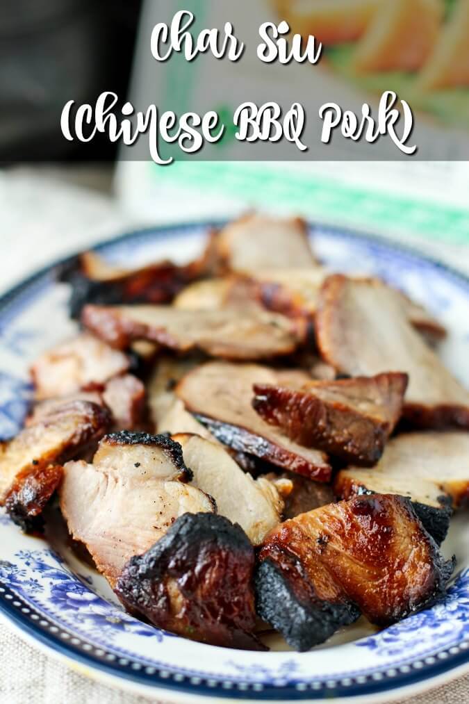 Chinese Barbecued Pork - Char Siu serving platter