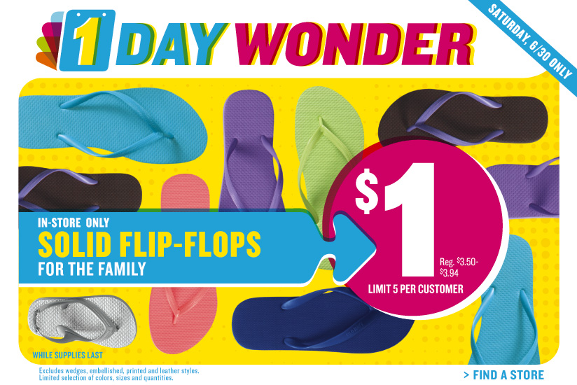 Old Navy Solid Flip Flops 1 this Saturday Only!
