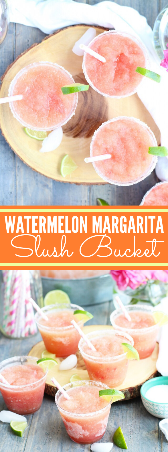WATERMELON MARGARITA SLUSH BUCKET drinks cocktails