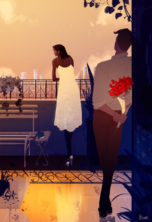 Pascal Campion deviantart arte ilustrações singelas românticas cotidiano romance amor