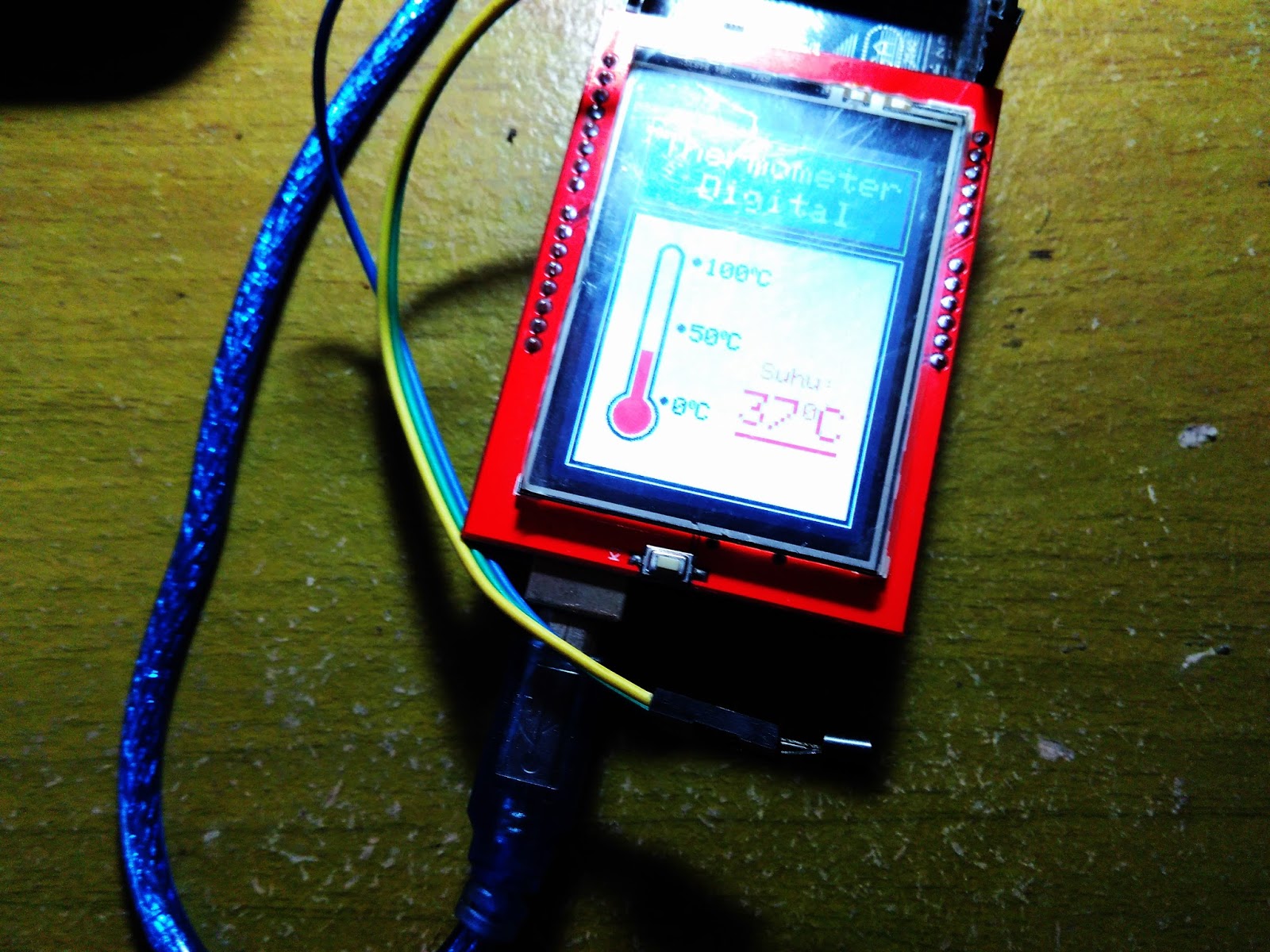 Basic Arduino Tutorial: Project Ii - 16. Bar Graph Digital Thermometer  Using Tft Lcd Touch Screen (Arduino Based)