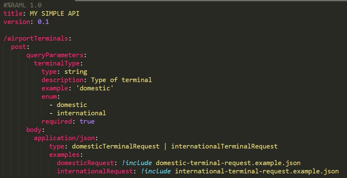 RAML 1.0 Multiple Types for a Single Request