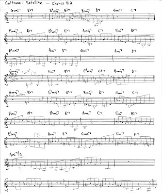 A Transcription of John Coltrane's "Satellite" solo - chorus 2.