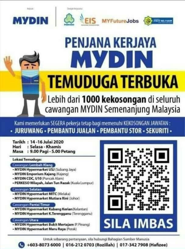 Temuduga Terbuka Mydin Mohamed Holding Bhd Tahun 2020 Appkerja Malaysia
