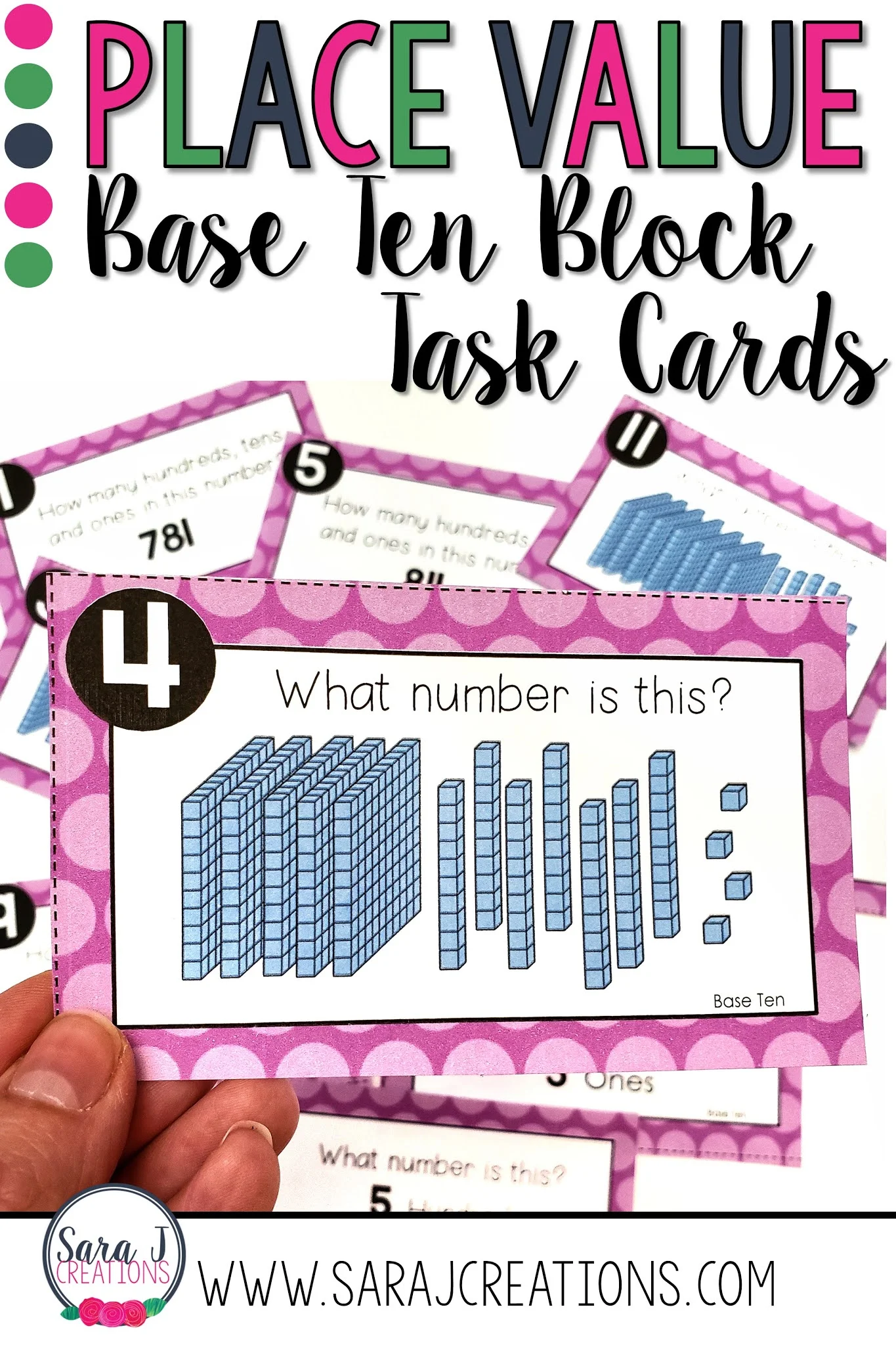 Base ten task cards are the perfect way to review place value. Ideal for second grade!