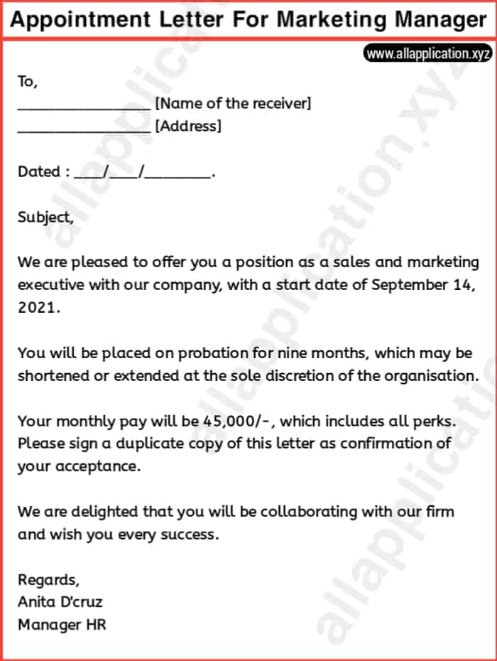 application letter for working capital
