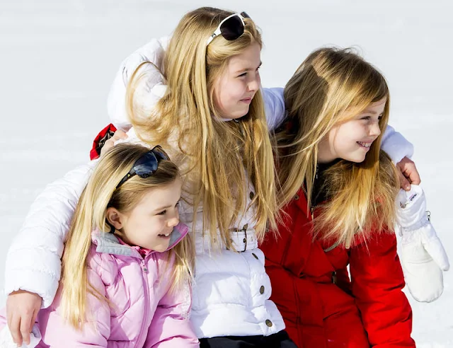  Princess Alexia, Princess Ariane and Princess Catharina-Amalia at the annual winter photocall in Lech, Austria