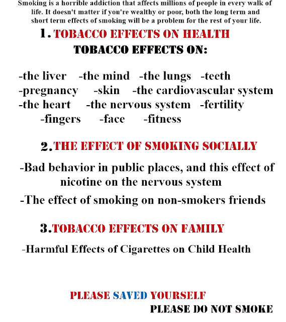 Smokers Lungs Tobacco Effects Great three effects of smoking