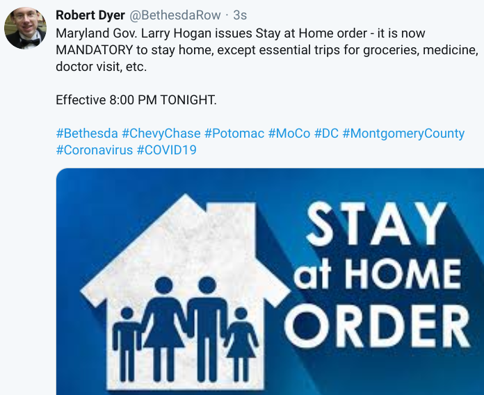 Rockville nights what does a mandatory stay at home order mean in 