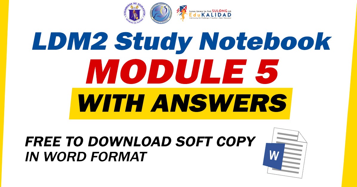 MODULE 5 WITH ANSWERS Free Soft Copy DepEd Click