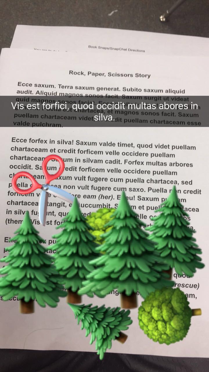 Todally Comprehensible Latin Using Book Snaps/SnapChat
