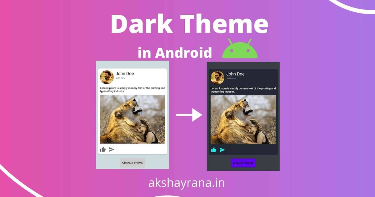 How to make Dark (Night) Mode Theme in Android Android Tutorial