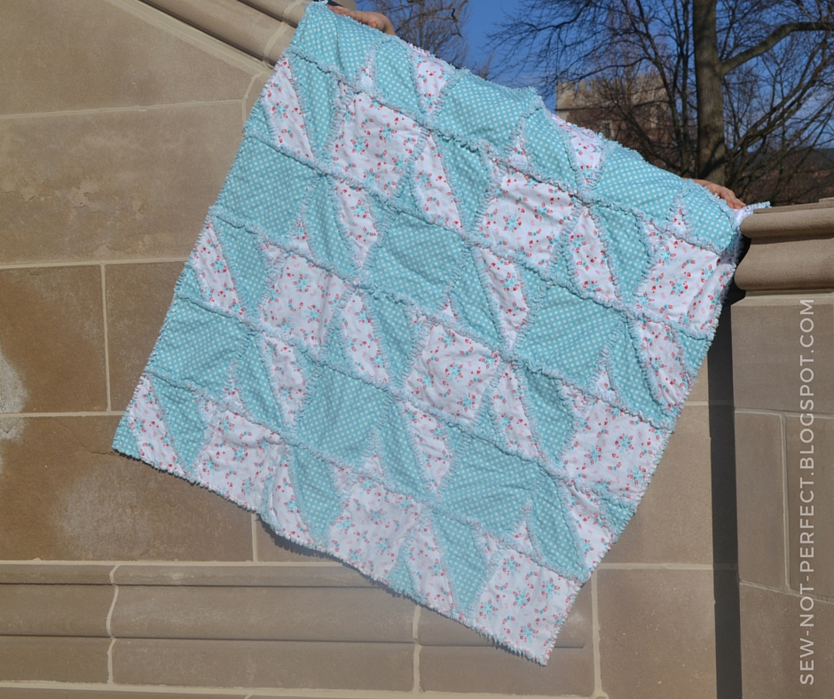 Houndstooth Rag Quilt Pattern from A Vision to Remember Sew Not Perfect