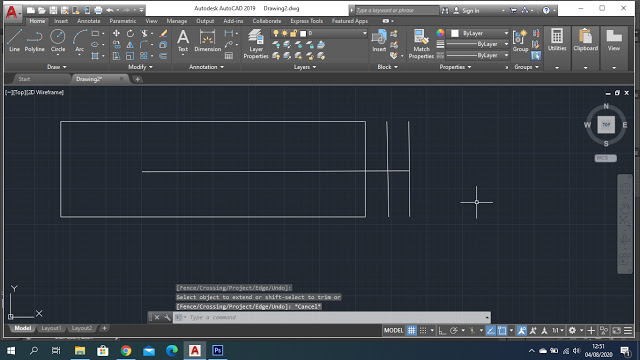 Cara Memperpanjang Garis di AutoCAD menggunakan Perintah Perpanjangan AutoCAD