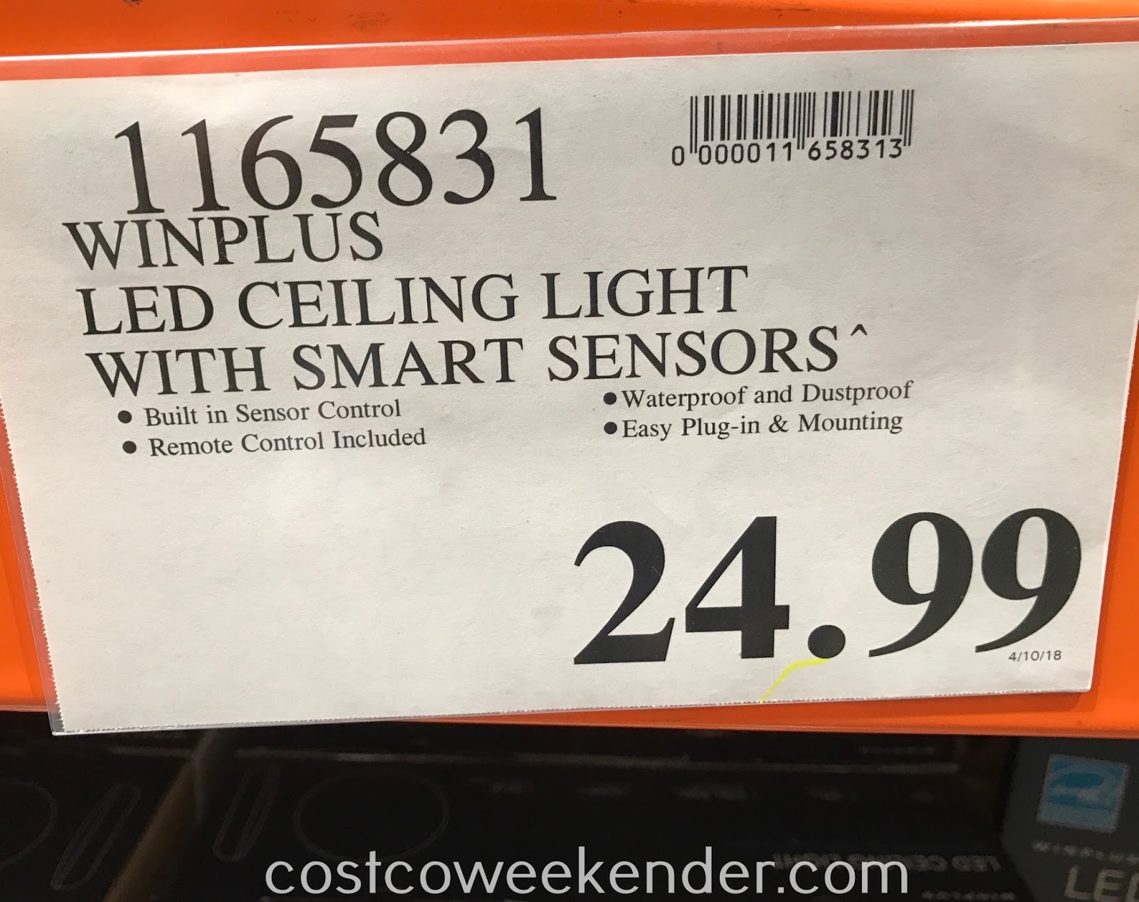 Winplus Led Ceiling Light With Motion Sensor And Remote Costco Deal For The Winplus Led Ceiling Light With Motion Sensor And Remote At Costco