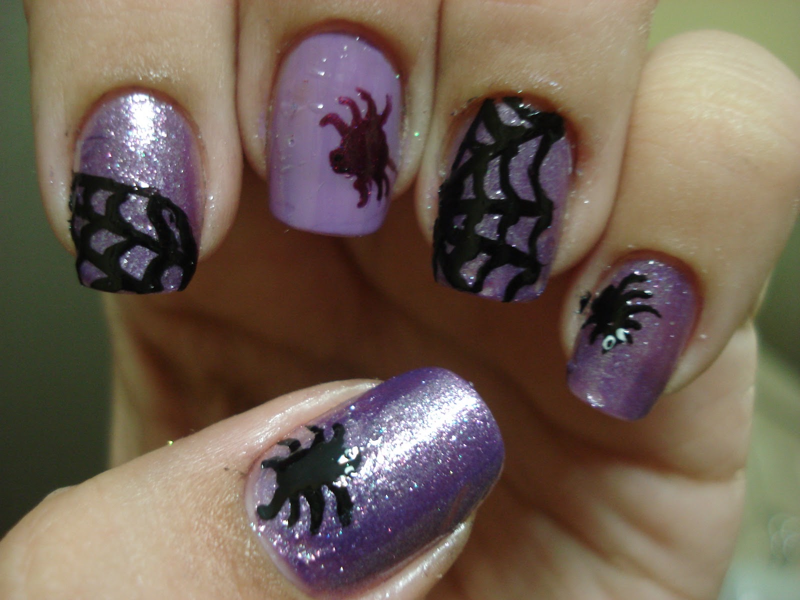 My Blue Lacquer: purple spiders!