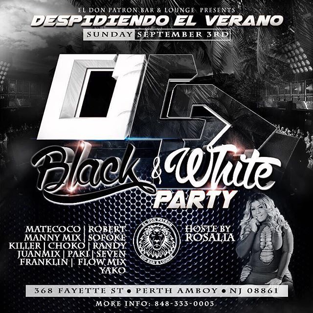 ON CUE DJS NEW JERSEY BLACK AND WHITE