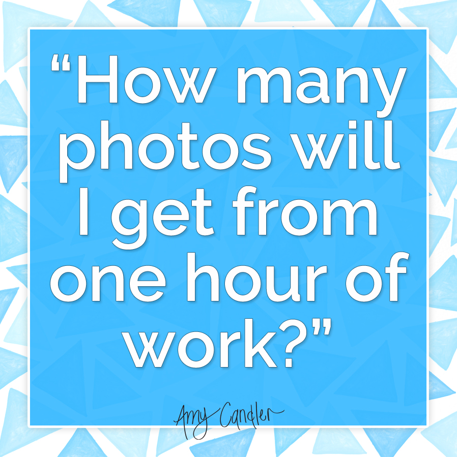 "How many photos can you take in an hour?" Amy Candler Photography