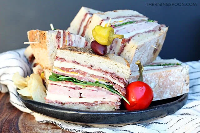 Pressed Italian Sandwiches with Olive Tapenade