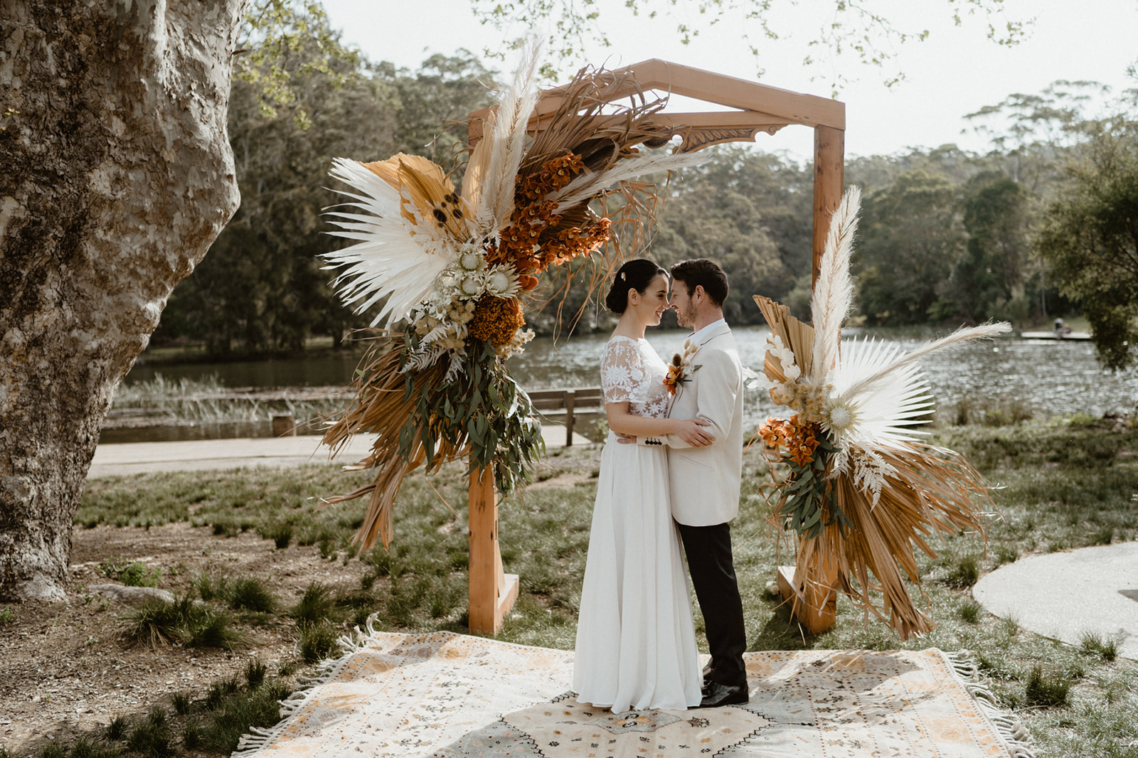 to the aisle australia | terracotta + greenery wedding styling ideas kelly jury photography weddings dried florals bridal gowns stationery style boho weddings