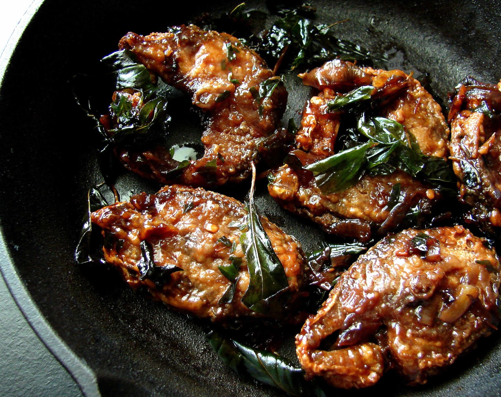 Vietnamese Caramelized Fish with Basil