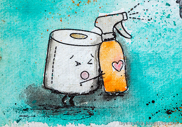 Layers of ink - Toilet Paper Journal Page Tutorial by Anna-Karin Evaldsson.