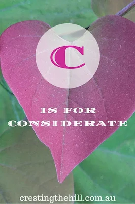 Positive Personality Traits - C is for Considerate