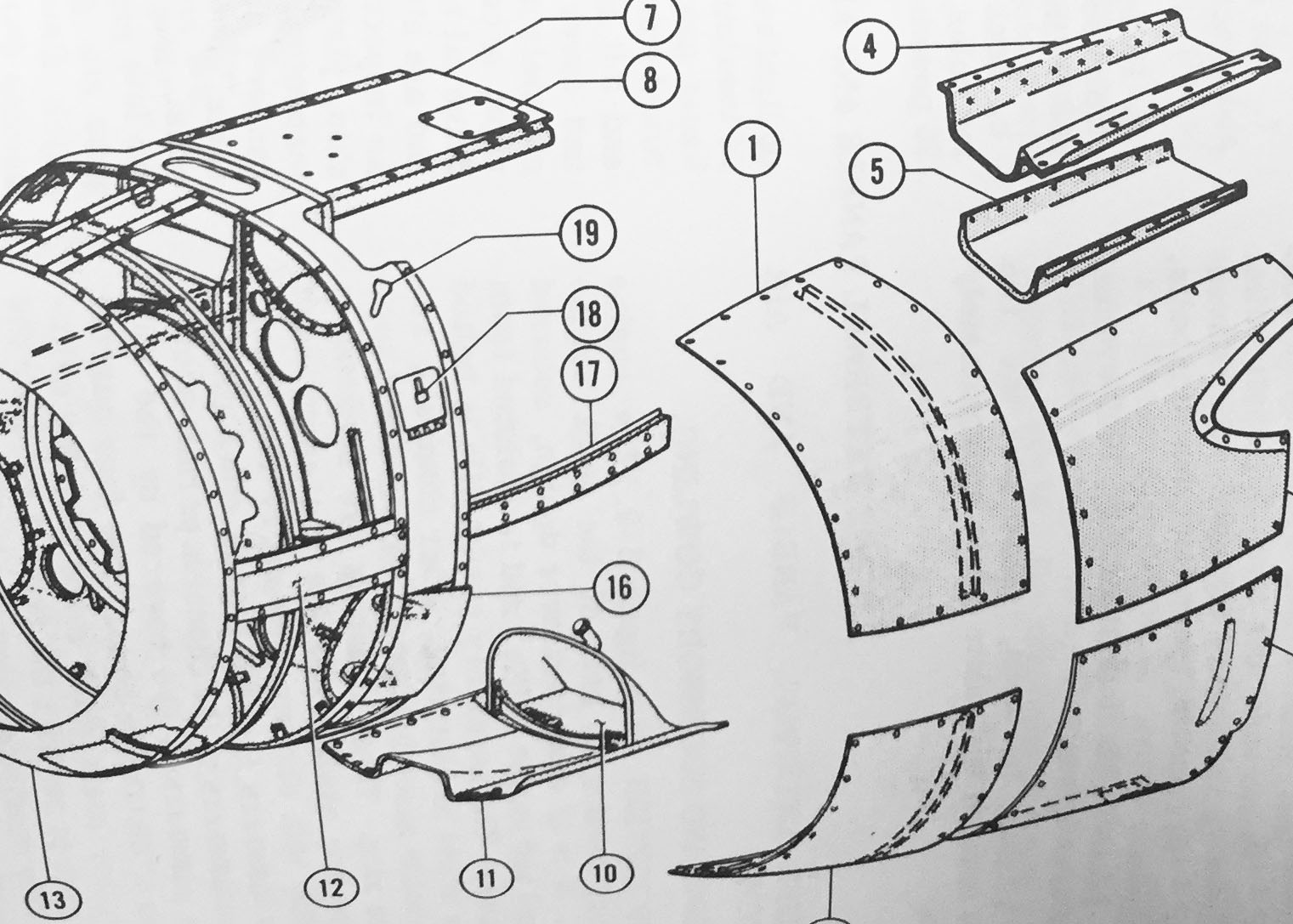 Tailhook Topics Drafts Grumman S2F/WF/TF Engine Nacelle Detail
