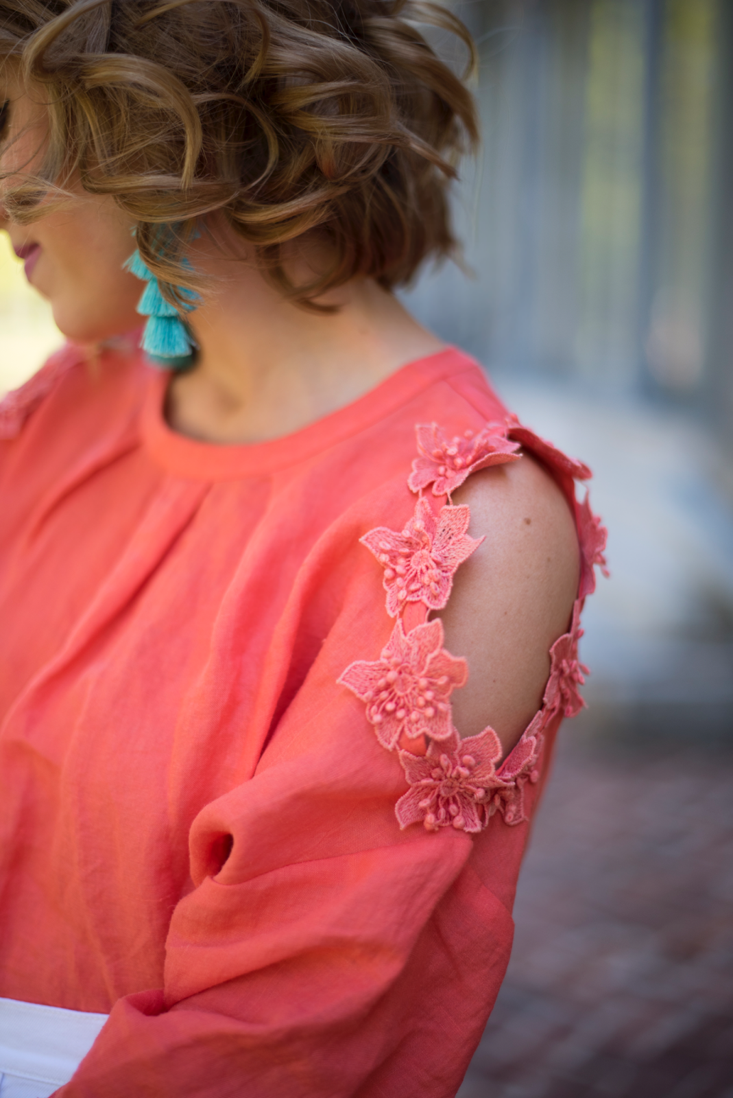 Anthropologie Floral Texture Blouse - Click through to see more on Something Delightful.