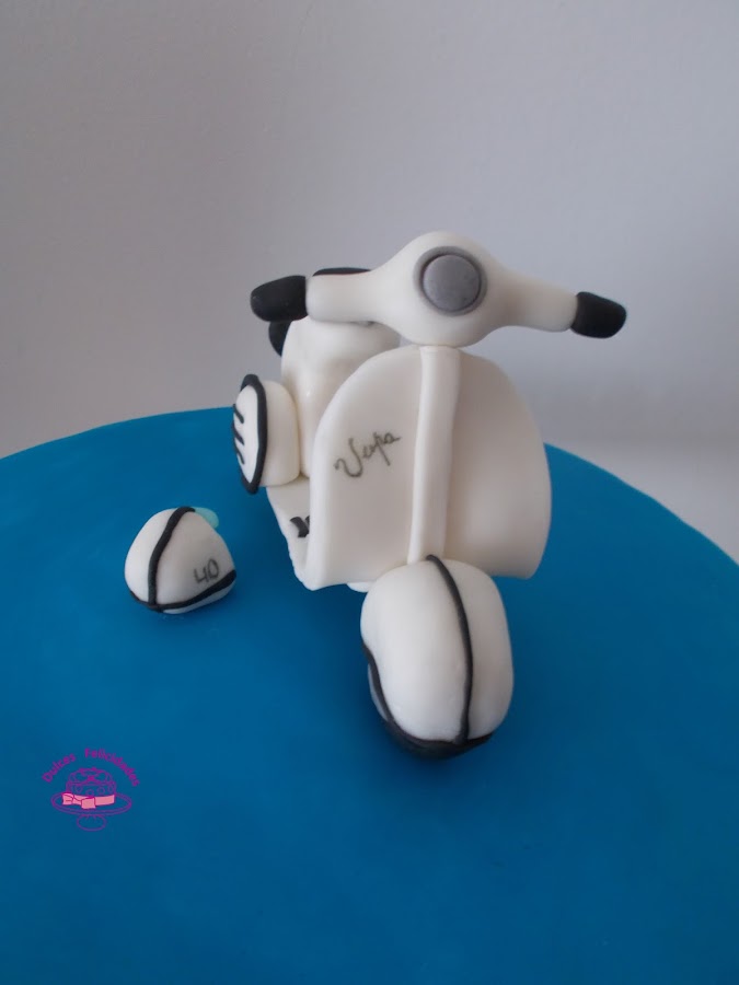 Tarta fondant vespa