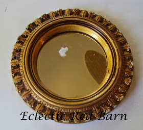 Eclectic Red Barn: Round frame with mirror