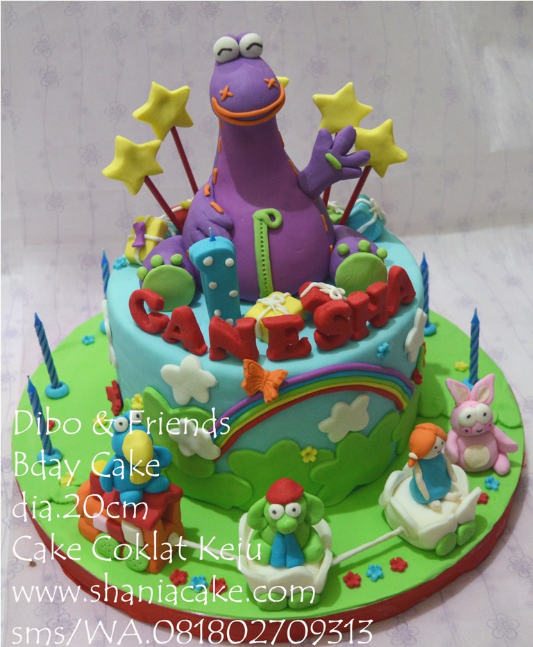 [Birthday Cake Jogja] Dibo & Friends Birthday Cake Mba Venny Jogja