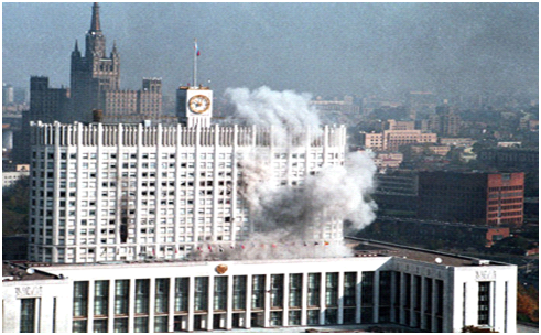 الاتحاد السوفييتي، يلتسين، الليبراليون الروس، قصف البرلمان الروسي