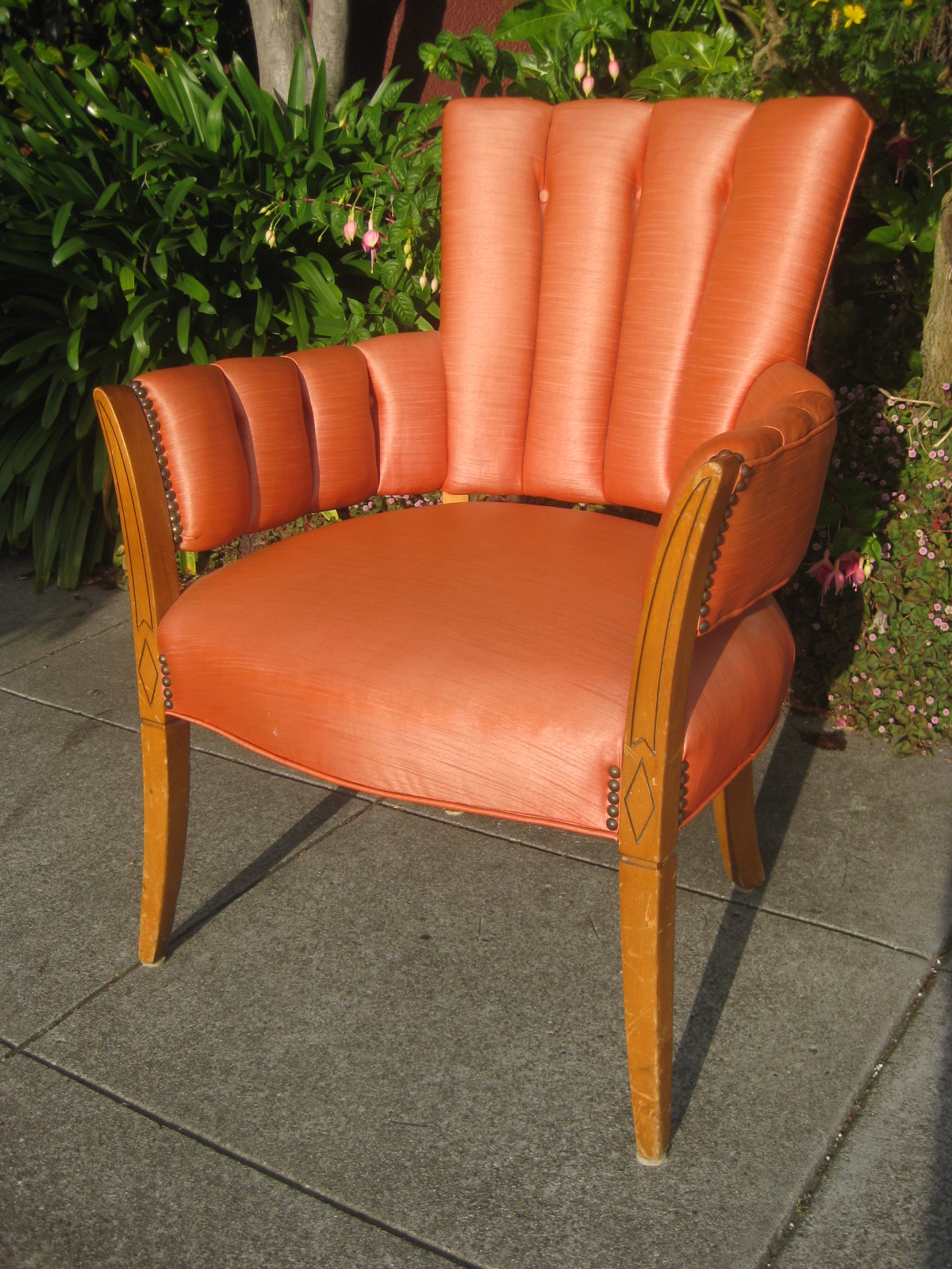 UHURU FURNITURE & COLLECTIBLES SOLD Silky Orange Retro Chair 80